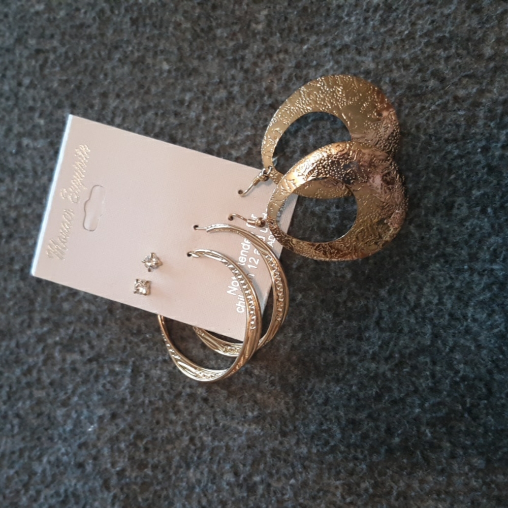 NIP 3 pc earring set Monaco Exquisite